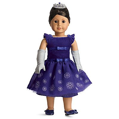 NEW NIB American Girl Doll Snowflake Ball Dress Gown Christmas Blue