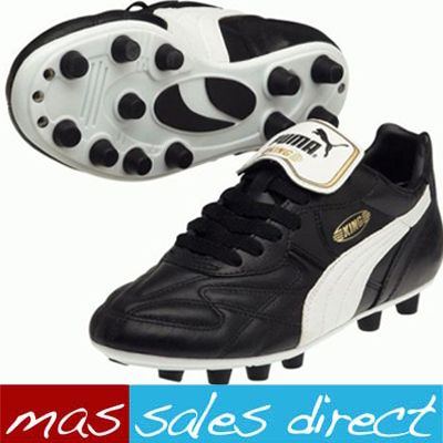 Match FG Sports Junior Boys Football Black Firm Ground Boots