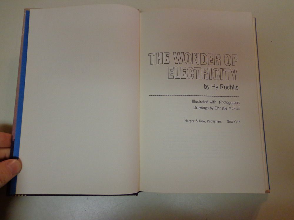 of Electricity 1965 HY Ruchlis Juvenile Nonfiction Illustrated