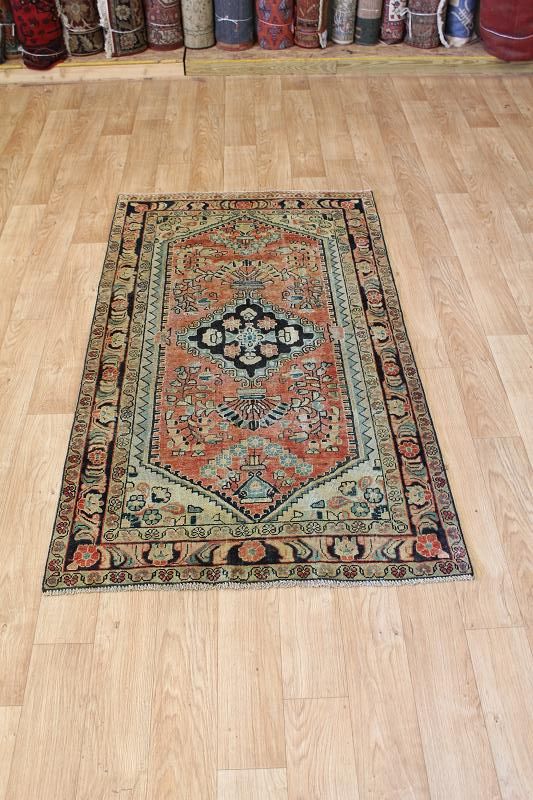 Breathtaking Rust Antique Ardekan Kashan Persian Oriental Area Rug