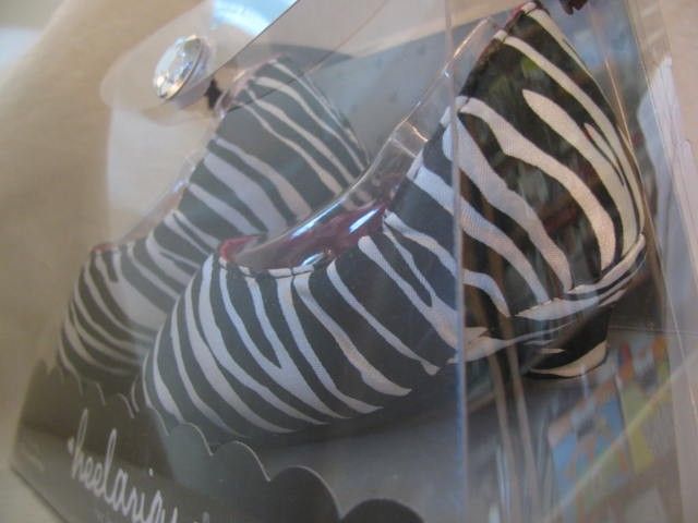 new KAYLA ZEBRA PRINT HEELARIOUS BABY HIGH HEEL SHOES infant 0 6mo