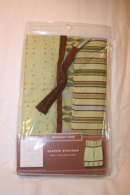 Kenneth Brown Monkey Vine Diaper Stacker 16x11 5 New