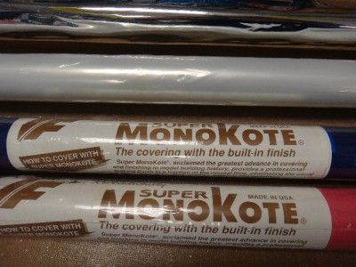 New Rolls MonoKote Airplane Model Covering 1 Roll Chrome 1 Roll Plan