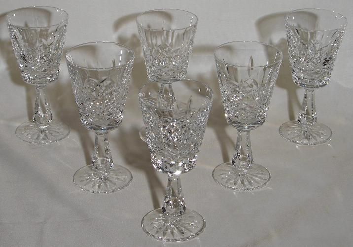 Pair of Waterford Crystal Kenmare 6 Claret Wine Glass Goblets Glasses