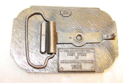 Penny First Store Belt Buckle Kemmerer Wyoming 1902