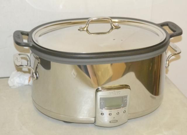 Clad Deluxe Stainless Steel and Aluminum Slow Cooker 7 Quart