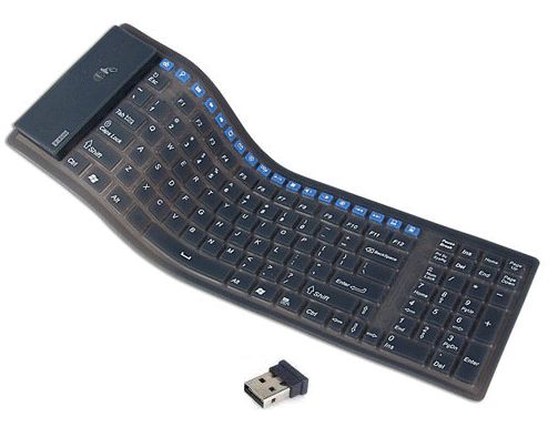 4GHz 104 Key Flexible Foldable Silicone Multimedia Keyboard