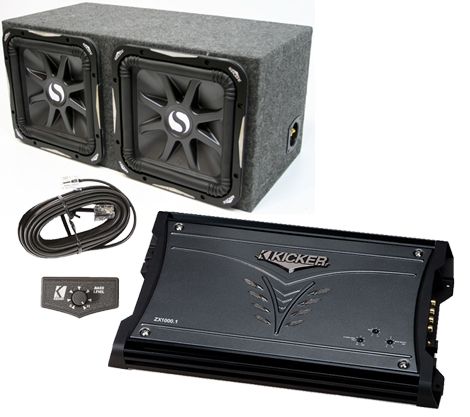 Kicker 10 Loaded S10L7 L7 1200W Dual Enclosure Sub Box and ZX750 1