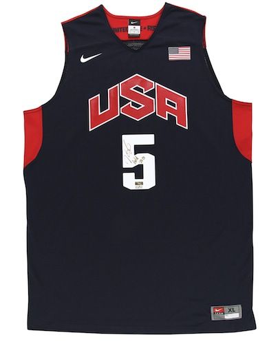 Kevin Durant Signed Inscribed 2012 Olympic Jersey Panini Le 50