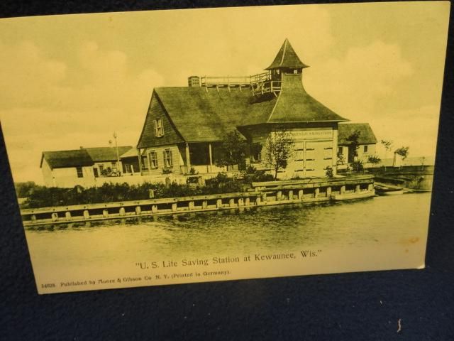 Life Saving Station at Kewaunee, Wisconsin. Earkly photo scene