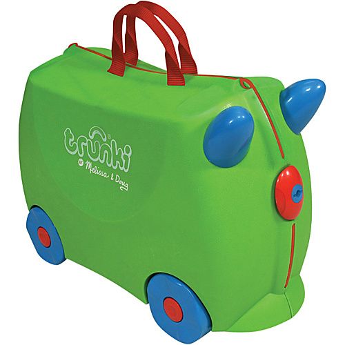 Melissa Doug Trunki Jade Rolling Kids Luggage Green