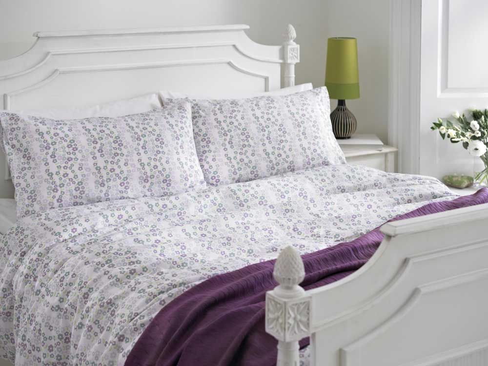 Mauve Floral Girls Discount Bedding 3 Sizes Duvet Cover Set