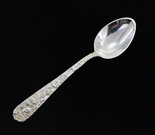 Sterling Kirk Repousse Silver Demitasse Spoon