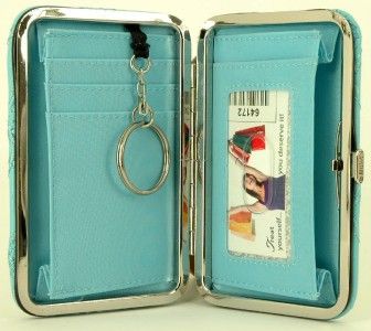 Kristine Flat Wallet Mini Clutch Turquoise Blue Teal