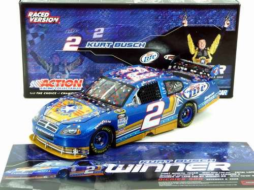 2009 Kurt Busch #2 Miller Lite Texas Raced Win 124 Scale Diecast Car