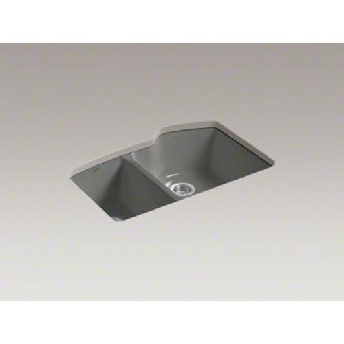 Kohler K 5870 5U 58 Undermount Double Bowl Kitchen Sink Thunder Grey