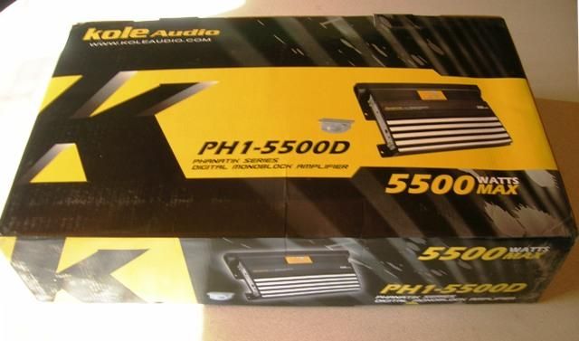 New Kole Audio Mono Block 5500 Watt Car Amp Amplifier