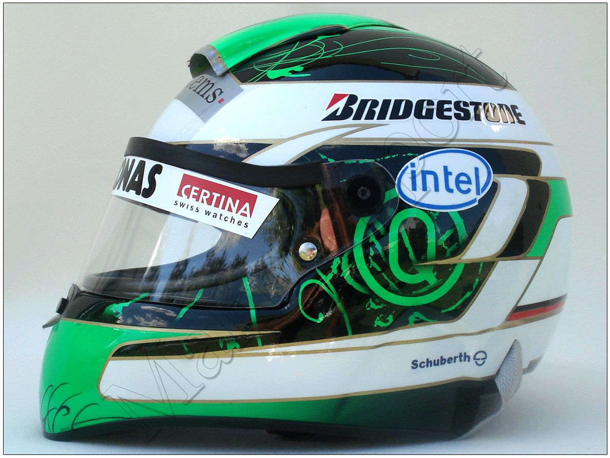 Nick Heidfeld 2009. BMW Sauber F1 Schuberth RF1 Replica Helmet Scale 1