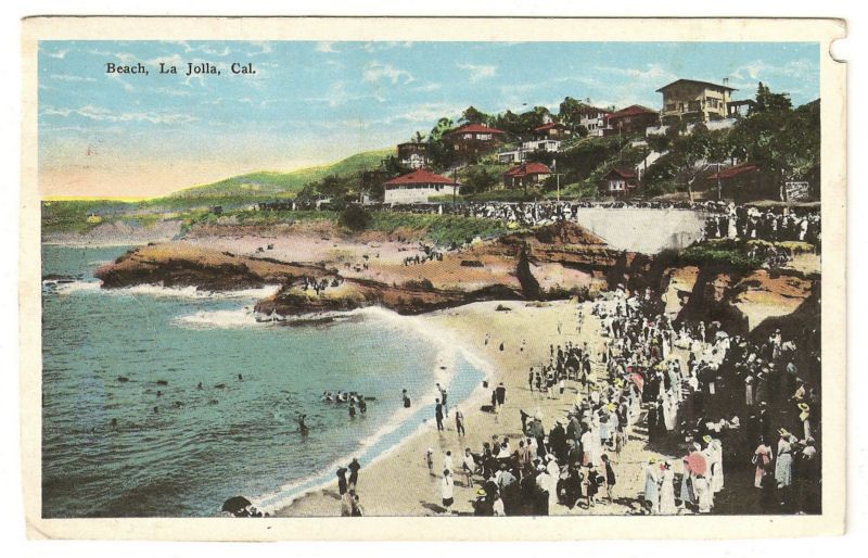 The Beach in La Jolla California CA Early PC