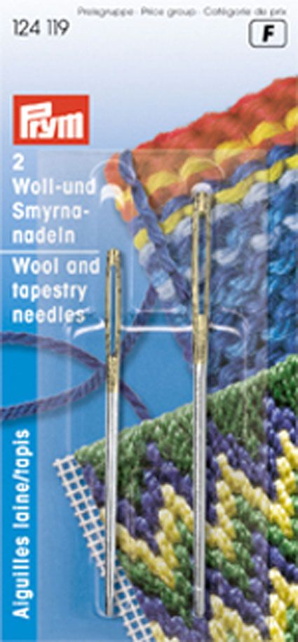 Wollnadel Smyrna Nadel 2 STÜCK Prym Stahl Silberfarben NR 1 Und NR 3