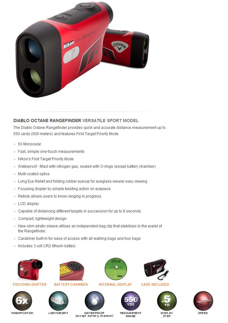 New Callaway Diablo Octane Rangefinder by Nikon