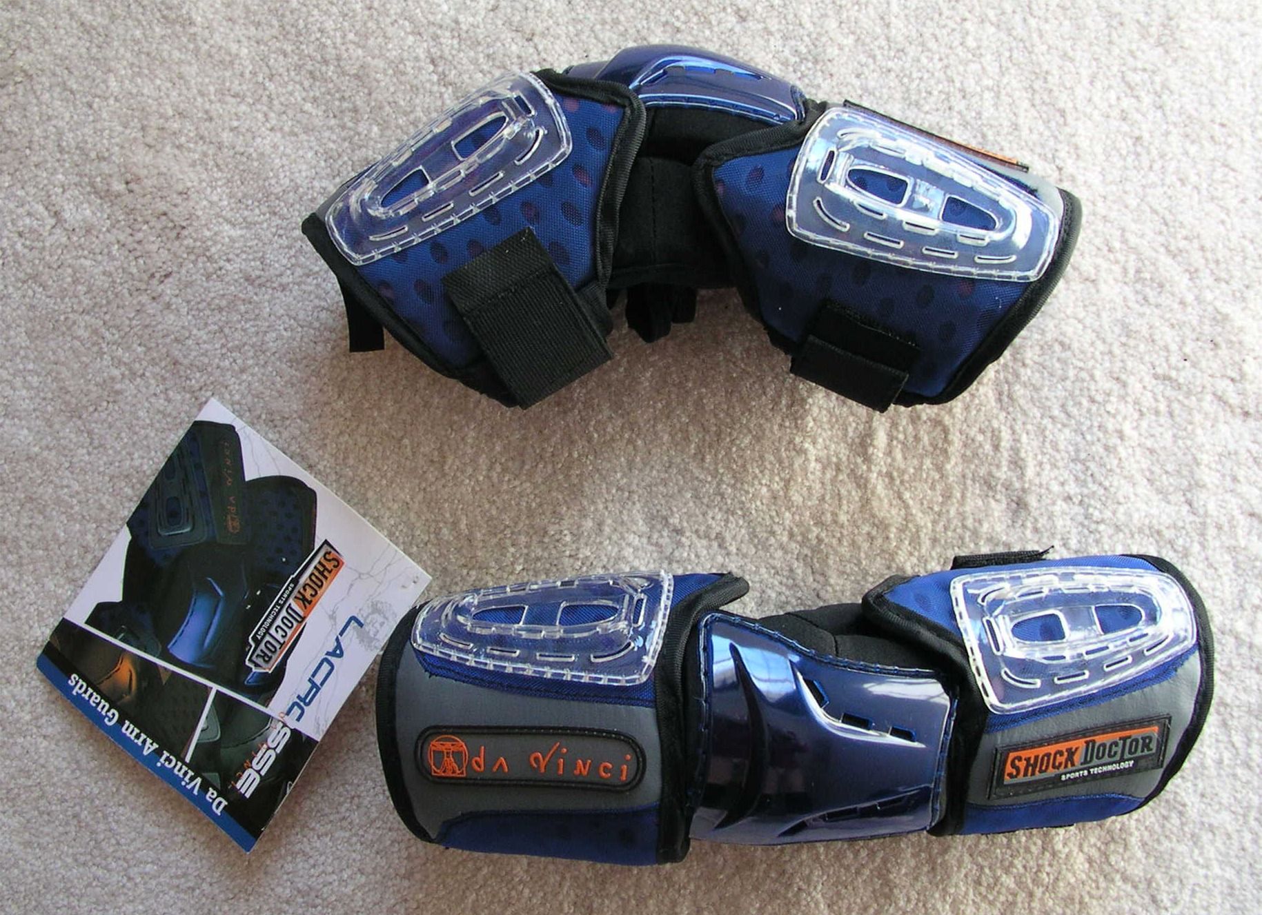 New Shock Doctor Da Vinci Lacrosse Arm Guards Medium or Large