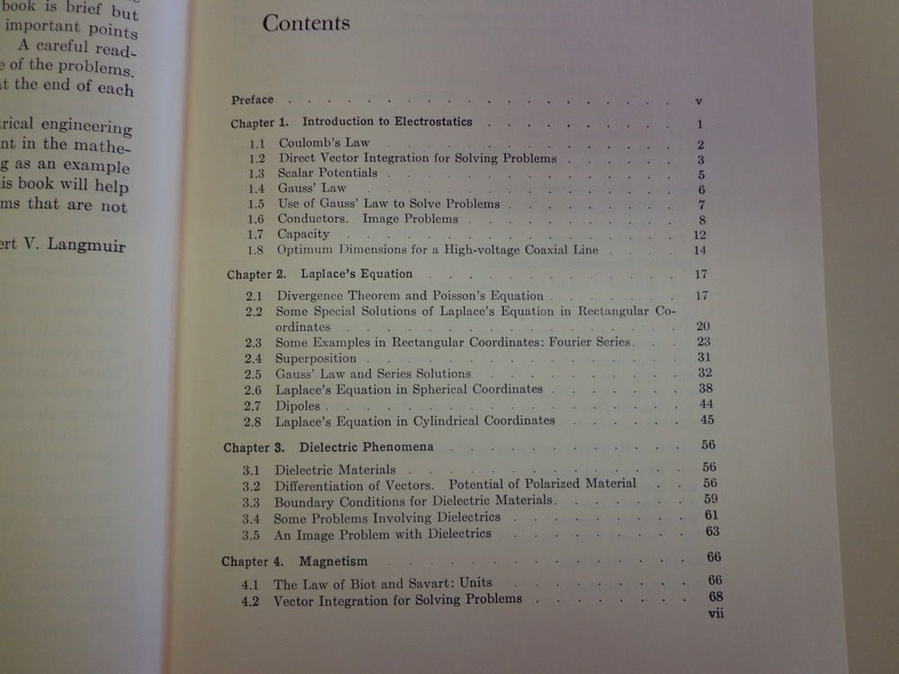 Fields and Waves 1961 Robert V Langmuir Engineering Physics