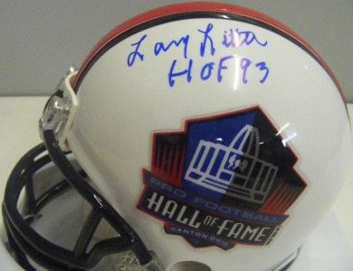 Larry Little Hofautographed Mini Hall of Fame Helmet