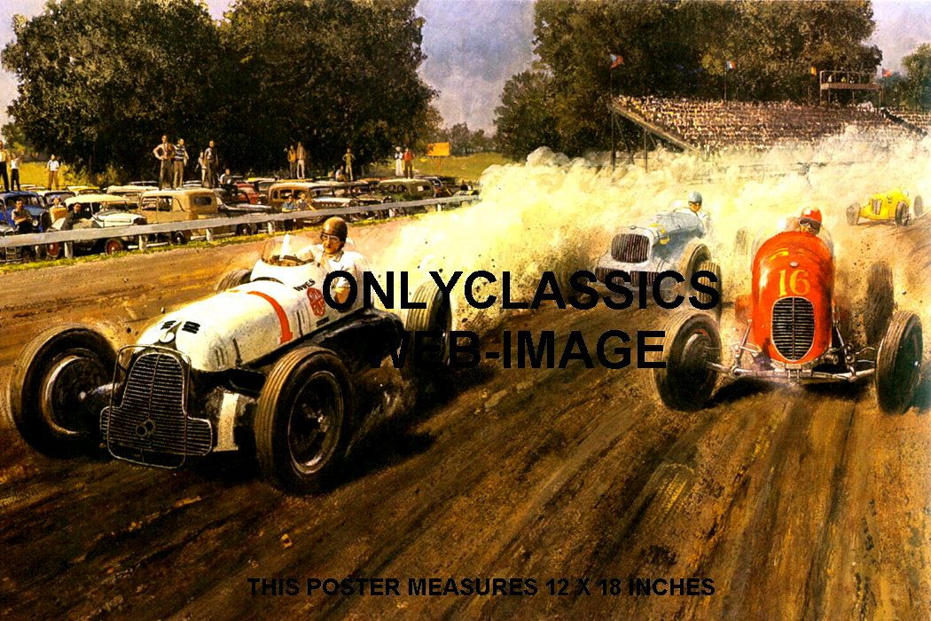 Langhorne Speedway Peter Helck Art Poster Auto Racing