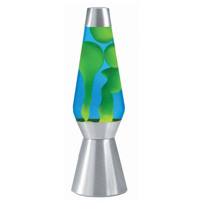 Brookstone 27 Grande Lava Lamp Yellow Blue