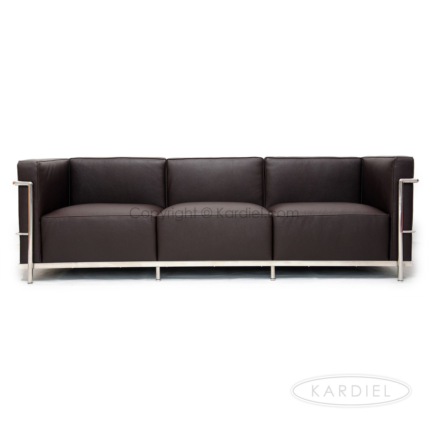 Le Corbusier LC3 Sofa 3 Seater Espresso Genuine Leather Modern Womb