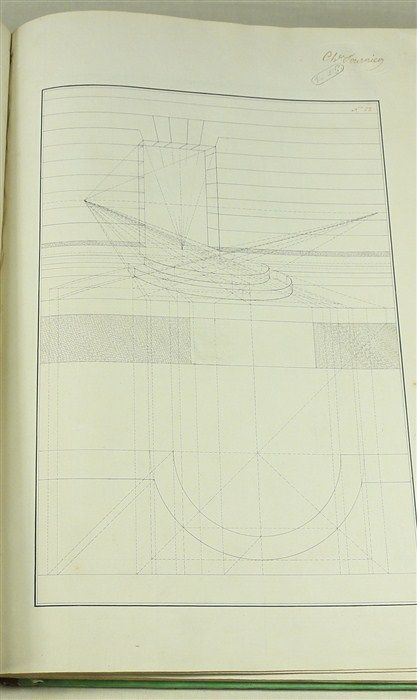 1831 Architecture Drawing Book Ecole Polytechnique Paris Fournier La