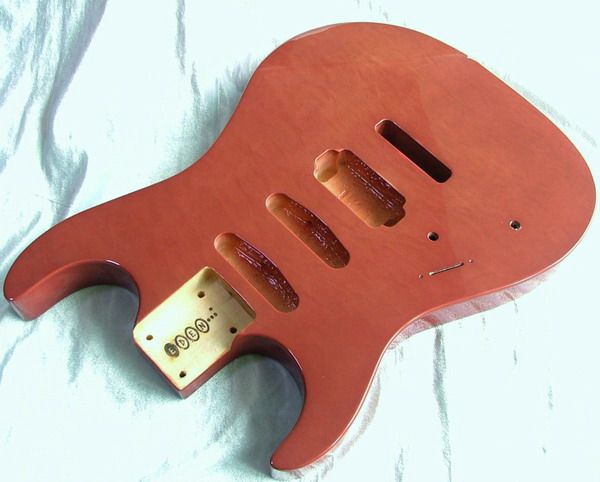 SSH Guitar Body Q Model Basswood Brown Finish Lefty