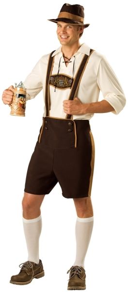 BAVARIAN GUY ADULT LEDERHOSEN OKTOBERFEST COSTUME   L