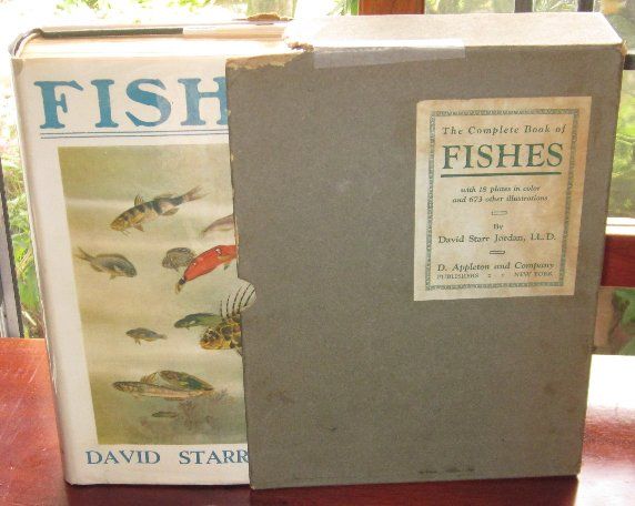 1925 FISHES~DAVID STARR JORDAN~ DJ Slipcs Book~Simular to AQUATIC