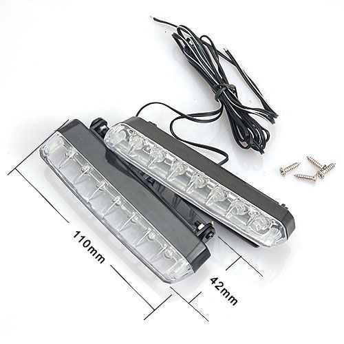 2X 12V 7LED Car High Bright Day Driving Blue Light