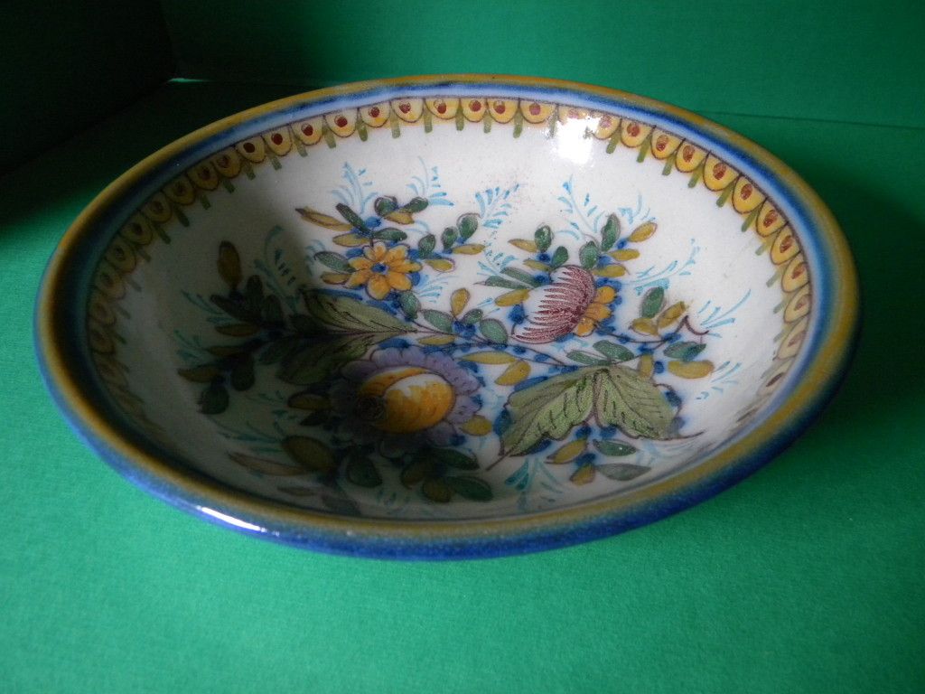 Portugal Lisbon Vintage Bowl Ceramic Hand Painted Nice