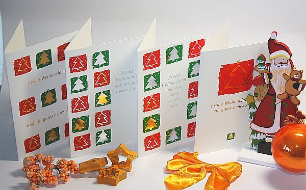 Weihnachtskarten Grußkarten Hochveredelt 24 Karten + 24 Umschläge