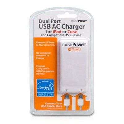 USB AC Charger by Musicpower 0900 71 for iPod  Zune etc New