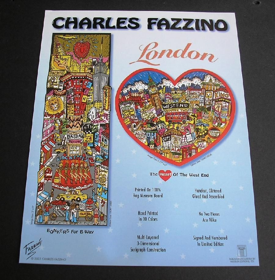 Charles Fazzino London England West End Theatre Promo