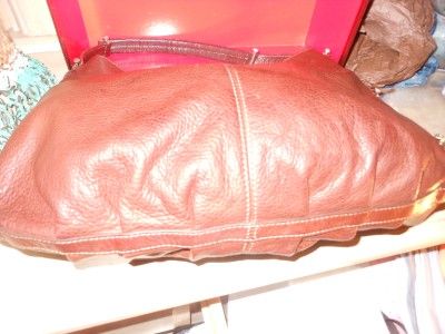 Liz Claiborne Brown Leather Hobo Handbag Purse