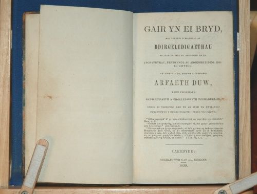 1839 Gair YN EI Bryd Enoch Francis Leather Welsh 1st