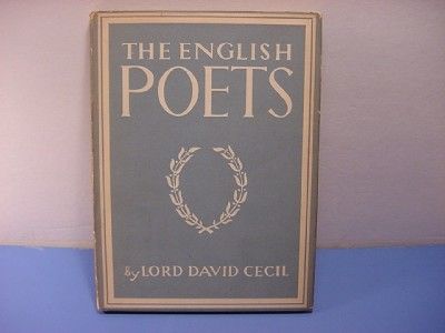 in Pictures Series w DJ The English Poets by Lord David Cecil