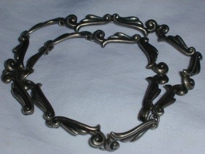 Beautiful Vintage Taxco Sterling Link Necklace Gerardo Lopez