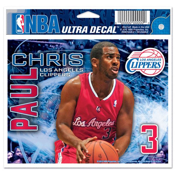Chris Paul Los Angeles Clippers 5x6 Cling Decal