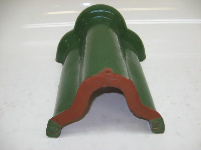 Ludowici Roof Ridge Tile Green Glazed Terracotta Clay