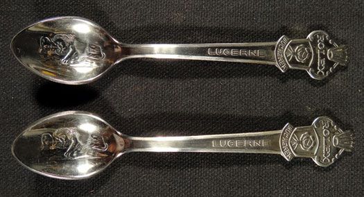 Rolex Lucerne Bucherer CB Spoons Lot of 2 Lion