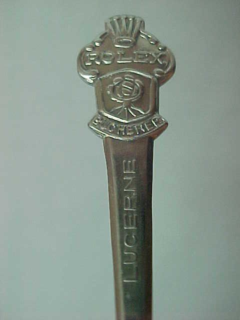 Vintage Rolex Bucherer Watches, Lucerne advertising souvenir spoon.