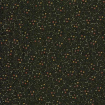 Moda Kansas Troubles Favorites Reproduction Berry Branch Dots Black