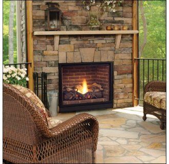 400DVBLNSC7 36 Majestic DV Fireplace Package w Vent